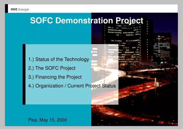 sofc demonstration project