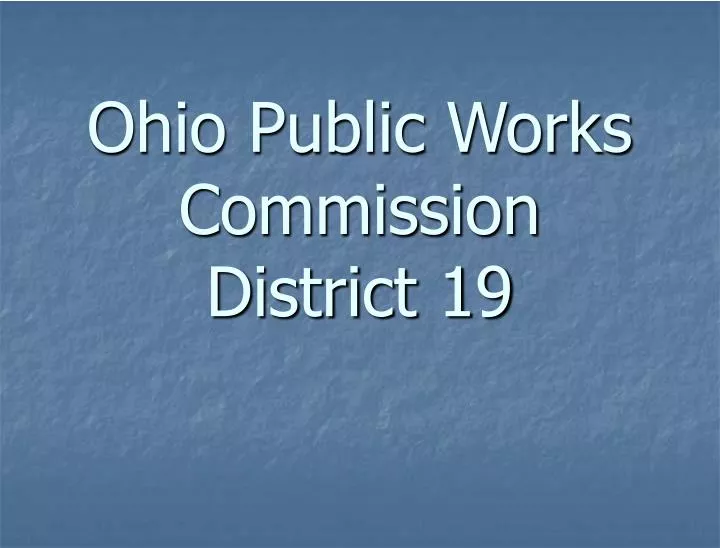 ohio public works commission district 19