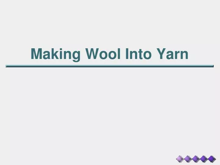 making wool into yarn