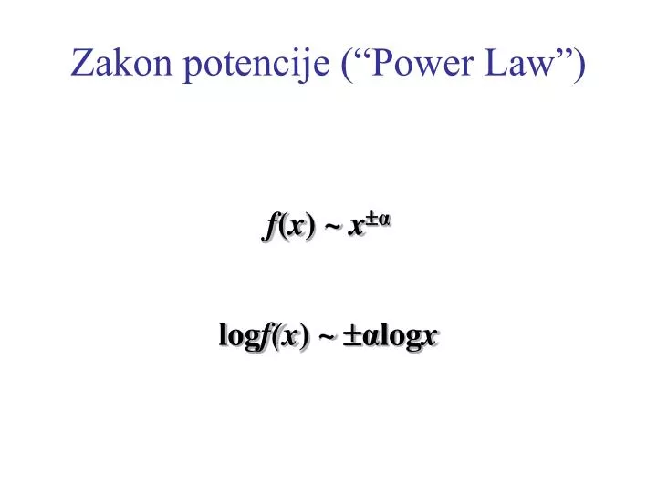 zakon potencije power law