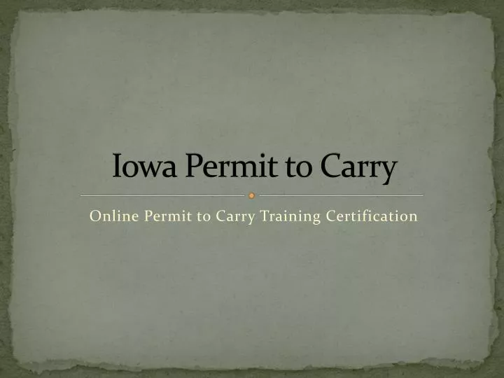 iowa permit to carry