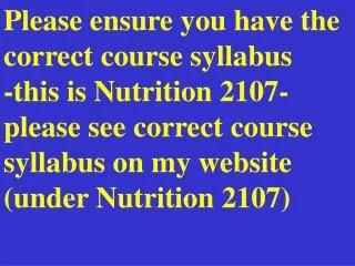 Please ensure you have the correct course syllabus