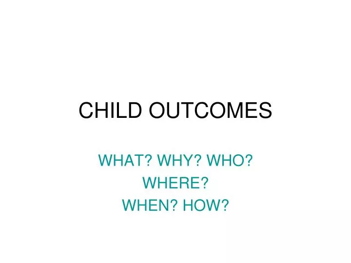 child outcomes
