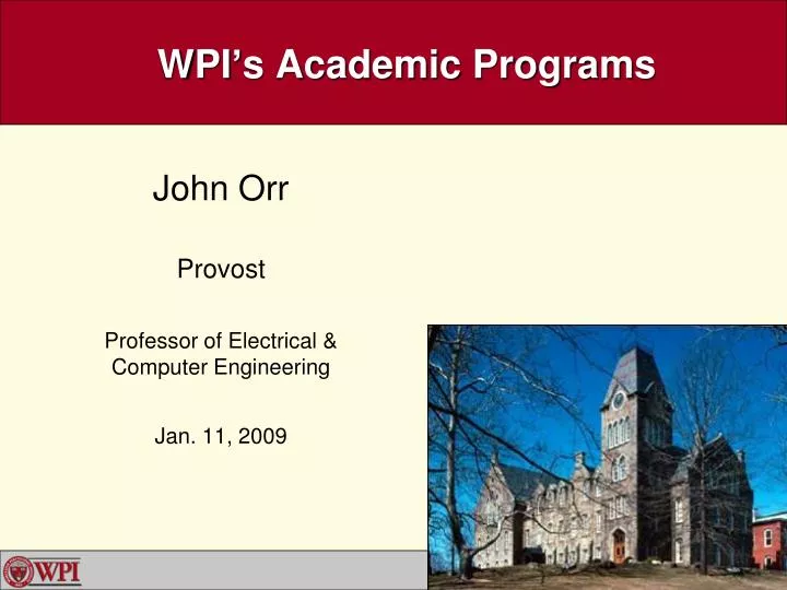 wpi s academic programs