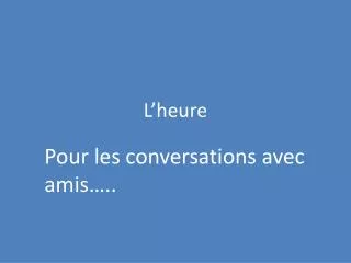 l heure