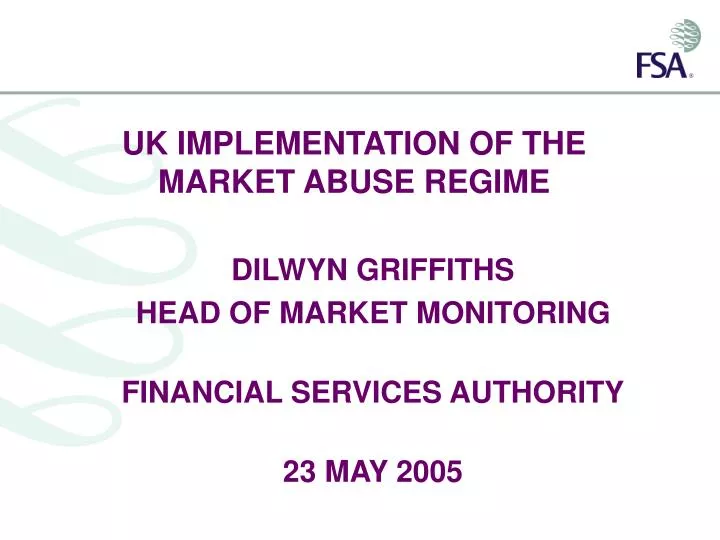 uk implementation of the market abuse regime
