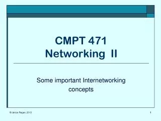 CMPT 471 Networking II