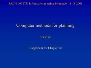 RRC 04/05 ITU Information meeting September 18-19 2003