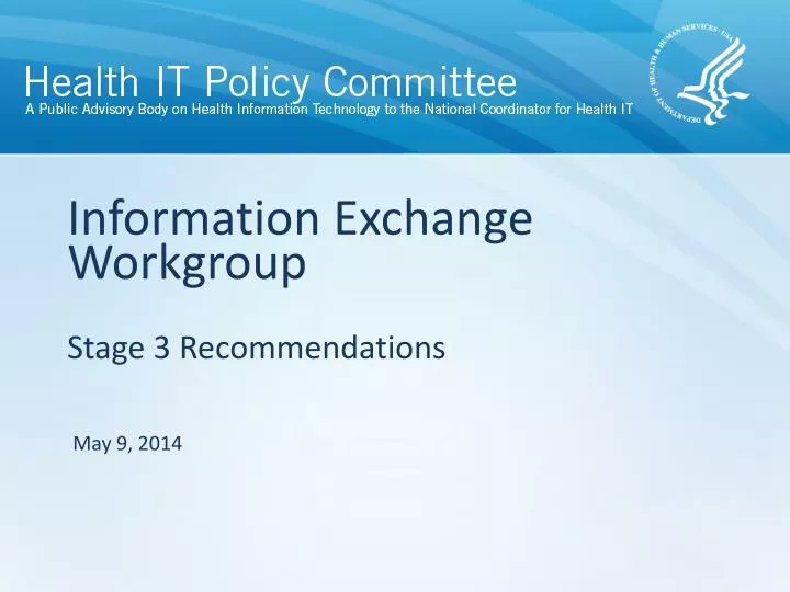 information exchange workgroup