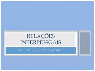 rela es interpessoais