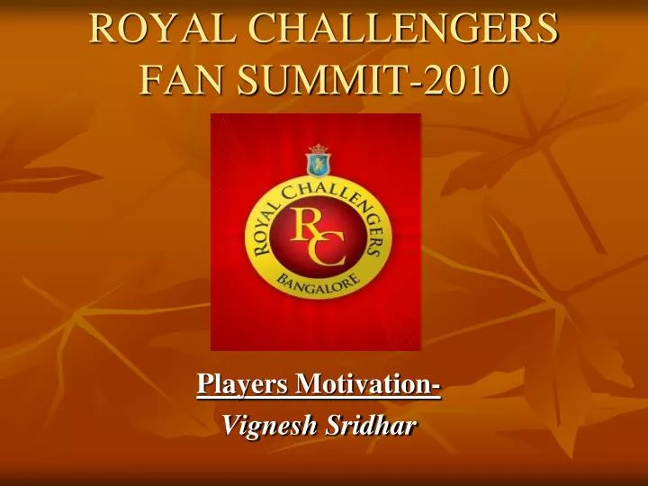 royal challengers fan summit 2010