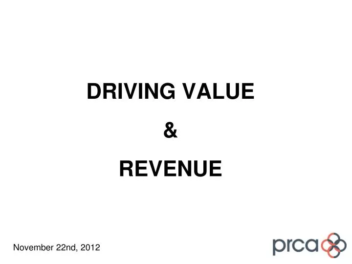 driving value revenue