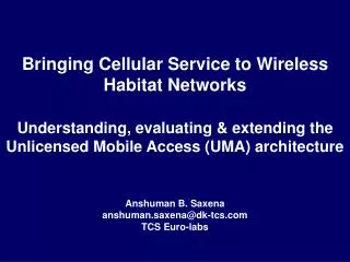 Diversity : Cellular and Wireless LANs