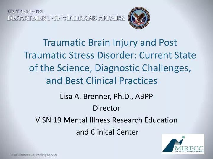 lisa a brenner ph d abpp director visn 19 mental illness research education and clinical center