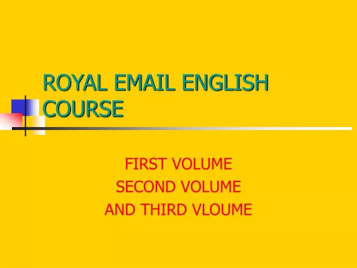 royal email english course
