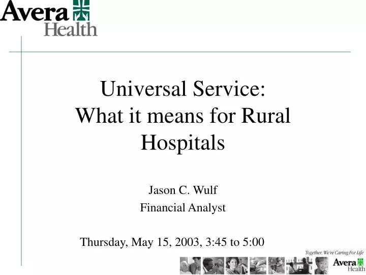 universal service what it means for rural hospitals