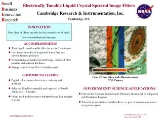 Electrically Tunable Liquid Crystal Spectral Image Filters
