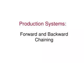 Production Systems: