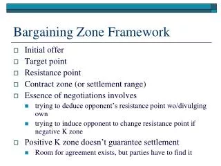 Bargaining Zone Framework