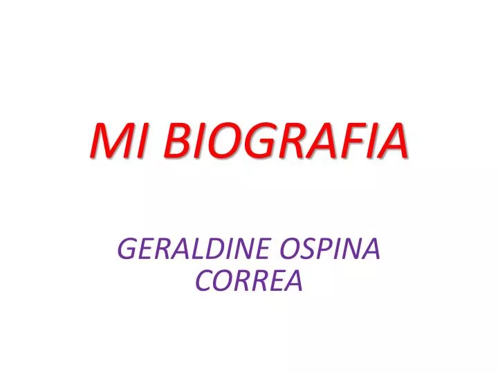 mi biografia