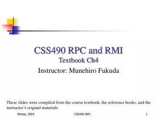 CSS490 RPC and RMI Textbook Ch4