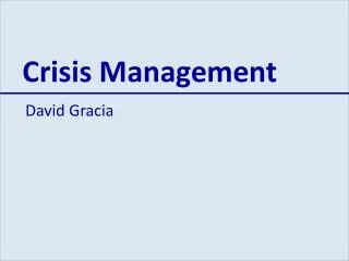 Crisis Management