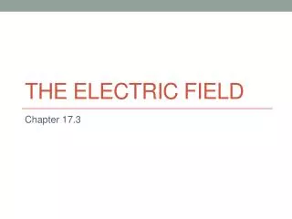 the electric field