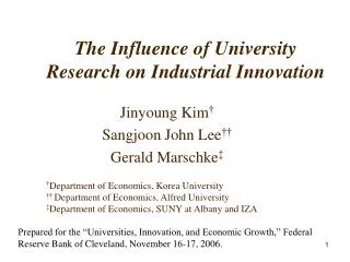 The Influence of University Research on Industrial Innovation