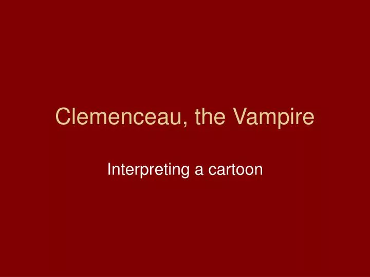 clemenceau the vampire