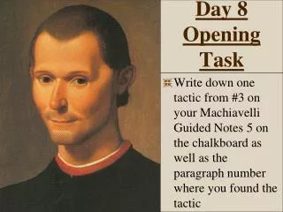 Day 8 Opening Task