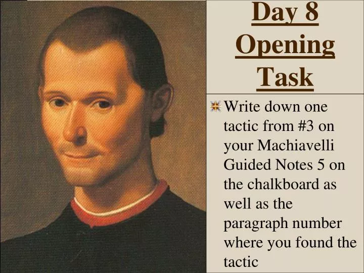 day 8 opening task