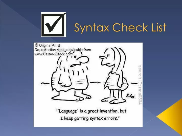 syntax check list
