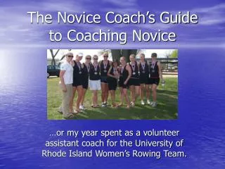 The Novice Coach’s Guide to Coaching Novice