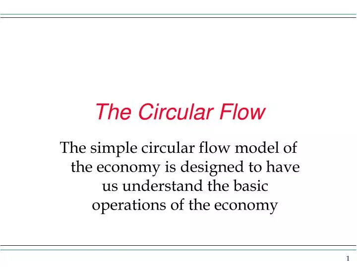 the circular flow