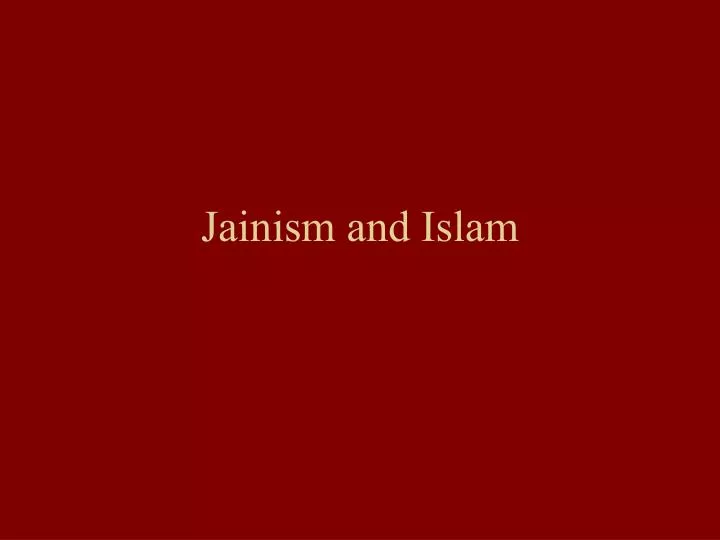 jainism and islam