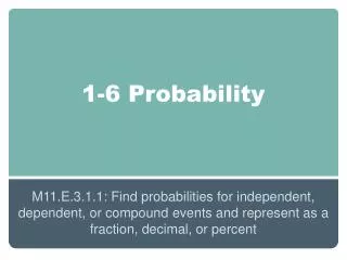 1-6 Probability