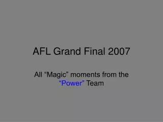 AFL Grand Final 2007