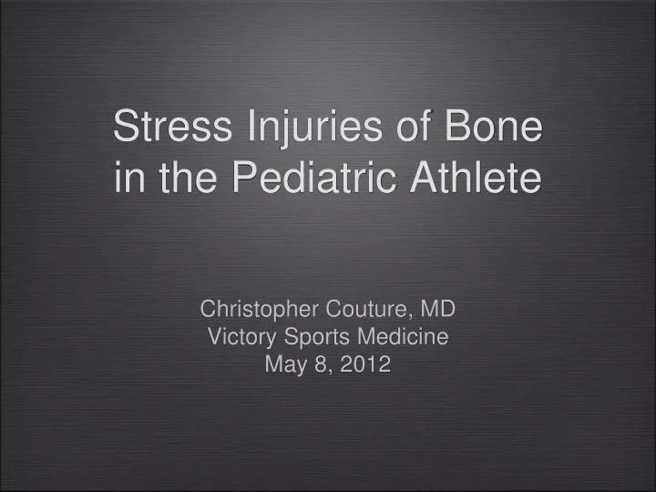 stress injuries of bone in the pediatric athlete