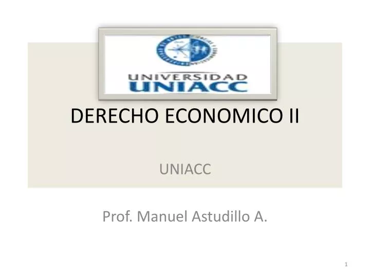 derecho economico ii