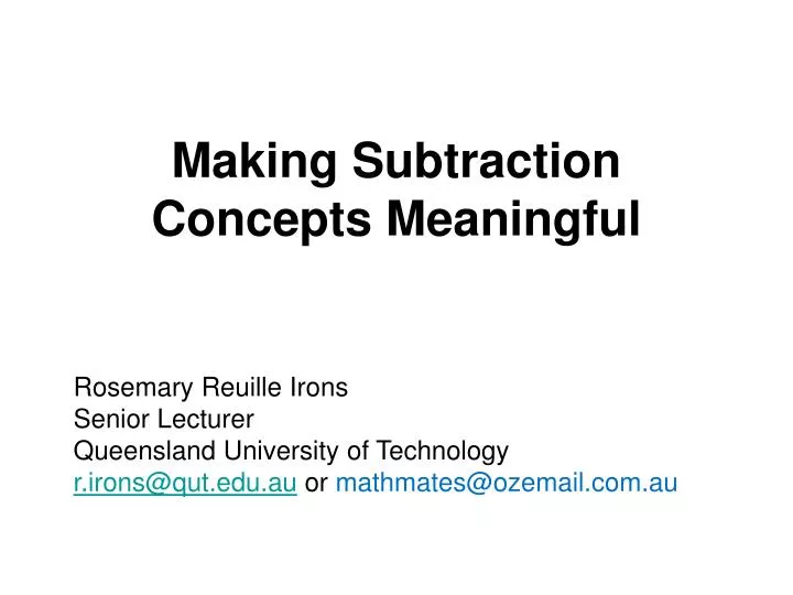 making subtraction concepts meaningful