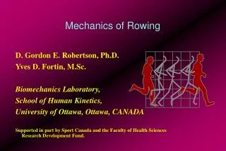 Mechanics of Rowing