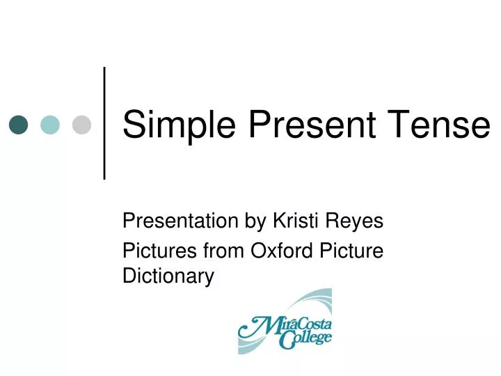 simple present tense