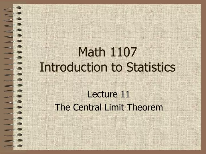 math 1107 introduction to statistics