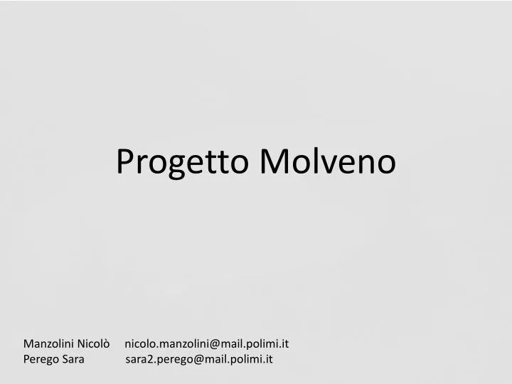 progetto molveno