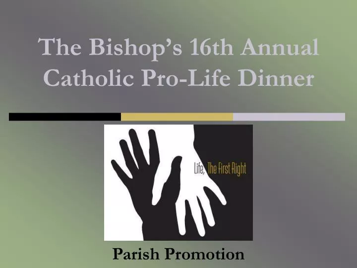 the bishop s 16th annual catholic pro life dinner