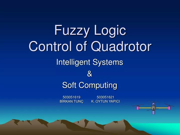 fuzzy logic control of quadrotor