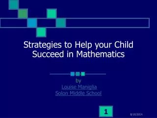 Strategies to Help your Child Succeed in Mathematics