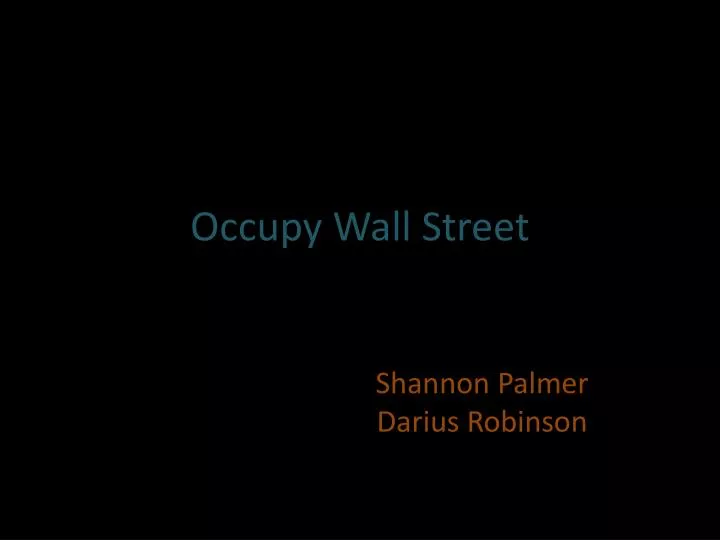 occupy wall street