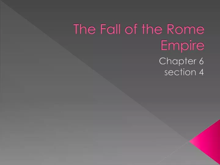 the fall of the rome empire