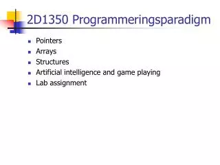 2D1350 Programmeringsparadigm